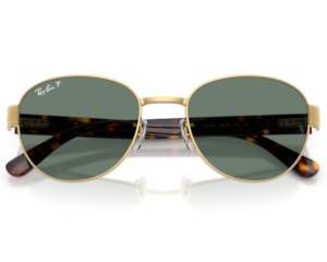 Óculos de Sol Ray Ban Chromance Dourado Polarizado RB3766CH 001O9-56