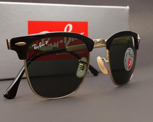 Óculos de Sol Ray Ban Clubmaster Metal Polarizado RB3716 187/58-51