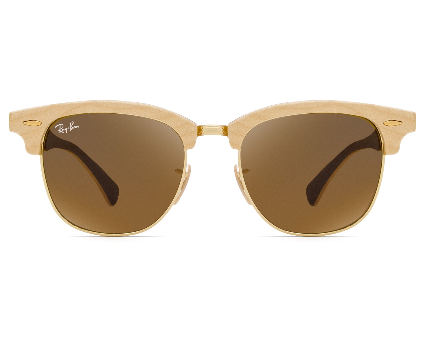 Wooden clubmaster sale sunglasses