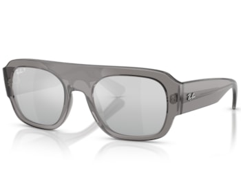 Óculos de Sol Ray Ban Core Cinza Translúcido Polarizado RB2218 668482-55