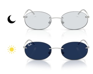Óculos de Sol Ray Ban Essentials Prata Transitions Sapphire RB3767 003MF-54