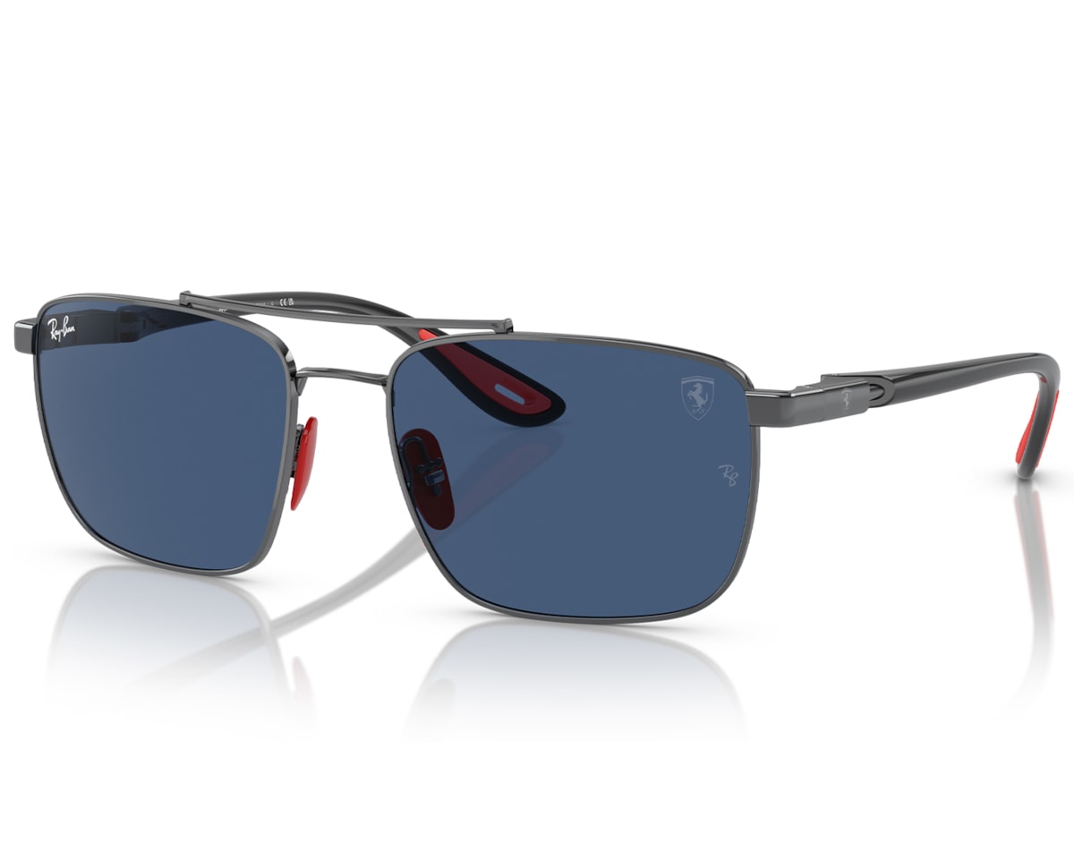 Óculos de Sol Ray Ban Ferrari Gunmetal Dark Blue RB3715M F08580 58