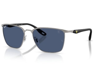 Óculos de Sol Ray Ban Ferrari Prata Azul RB3673M F12480-56