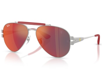 Óculos de Sol Ray Ban Ferrari Prata RB3762M F1256P-58