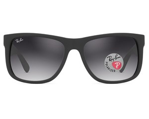 Óculos de Sol Ray Ban Justin Polarizado RB4165L Preto Fosco 622/T3-55