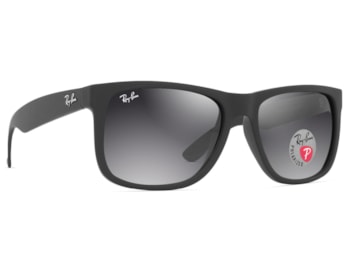 Óculos de Sol Ray Ban Justin Polarizado RB4165L Preto Fosco 622/T3-55