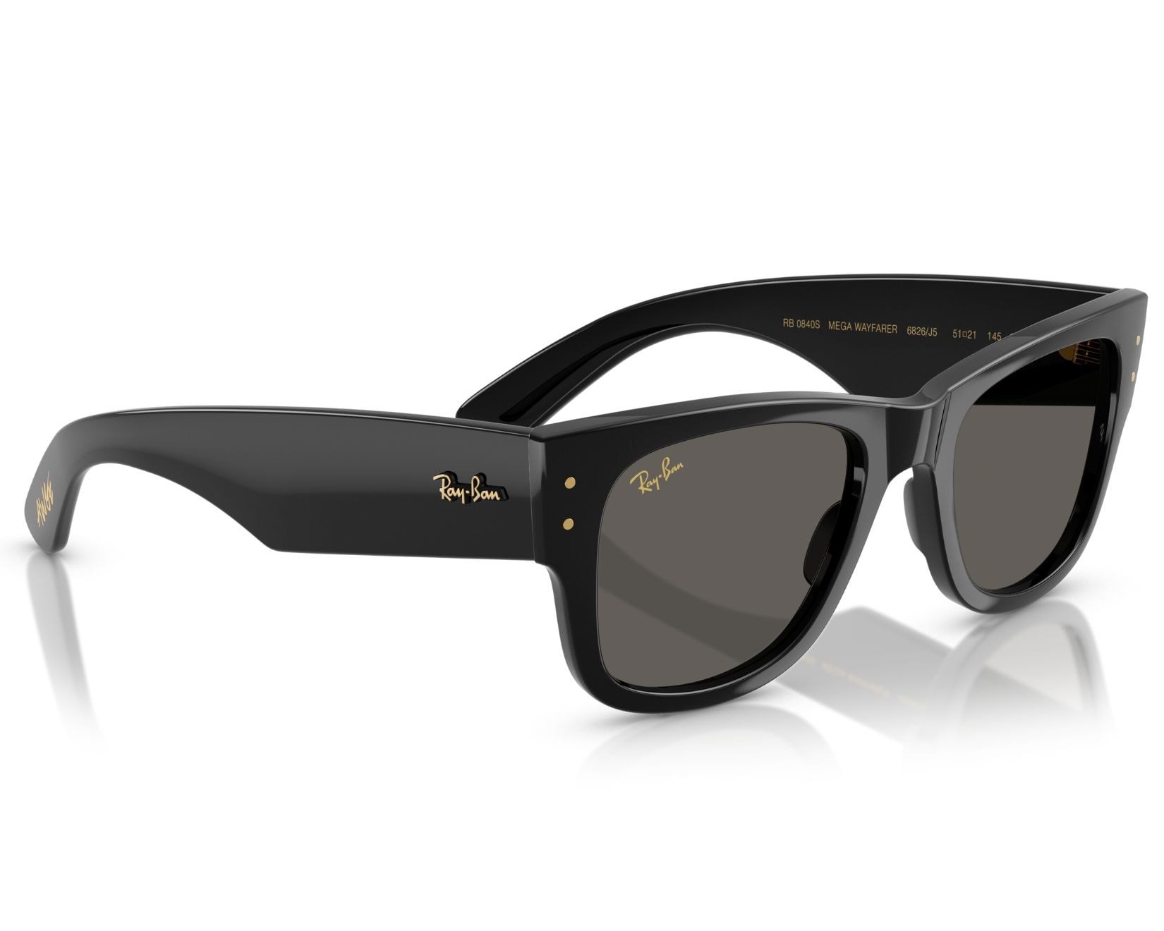 Óculos de Sol Ray Ban Mega Wayfarer A$AP Rocky Blacked Out RB0840S