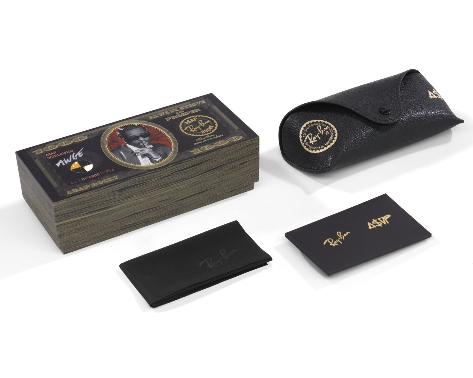 Óculos de Sol Ray Ban Mega Wayfarer A$AP Rocky Blacked Out RB0840S