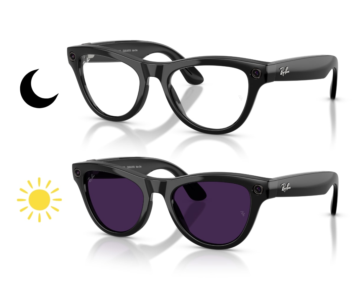 Óculos de Sol Ray Ban Meta Wearable Skyler Transitions Ametista RW4014 6011M-52
