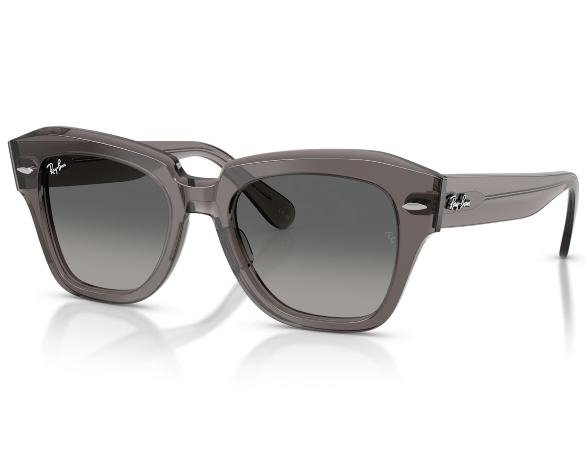 Óculos de Sol Ray Ban State Street Cinza Translúcido RB2186 136971-49