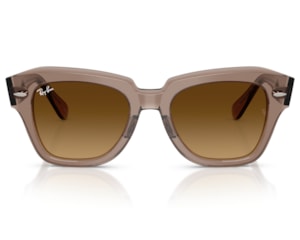 Óculos de Sol Ray Ban State Street Marrom Translúcido RB2186 682785-49
