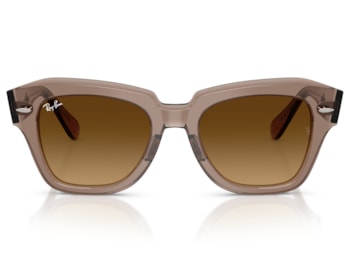 Óculos de Sol Ray Ban State Street Marrom Translúcido RB2186 682785-49