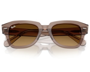 Óculos de Sol Ray Ban State Street Marrom Translúcido RB2186 682785-49