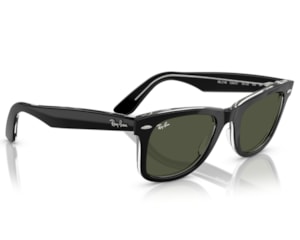 Óculos de Sol Ray Ban Wayfarer Preto Translúcido RB2140 129431-50