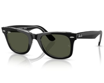 Óculos de Sol Ray Ban Wayfarer Preto Translúcido RB2140 129431-50