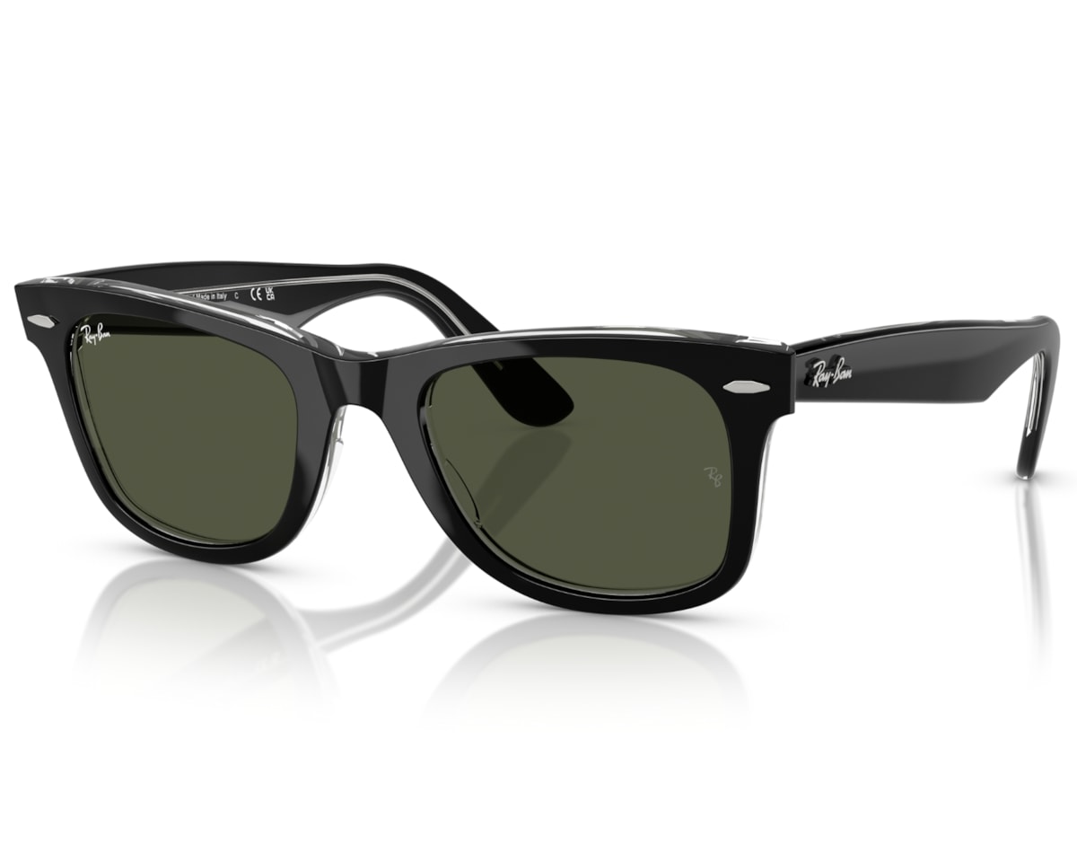 Óculos de Sol Ray Ban Wayfarer Preto Translúcido RB2140 129431-50