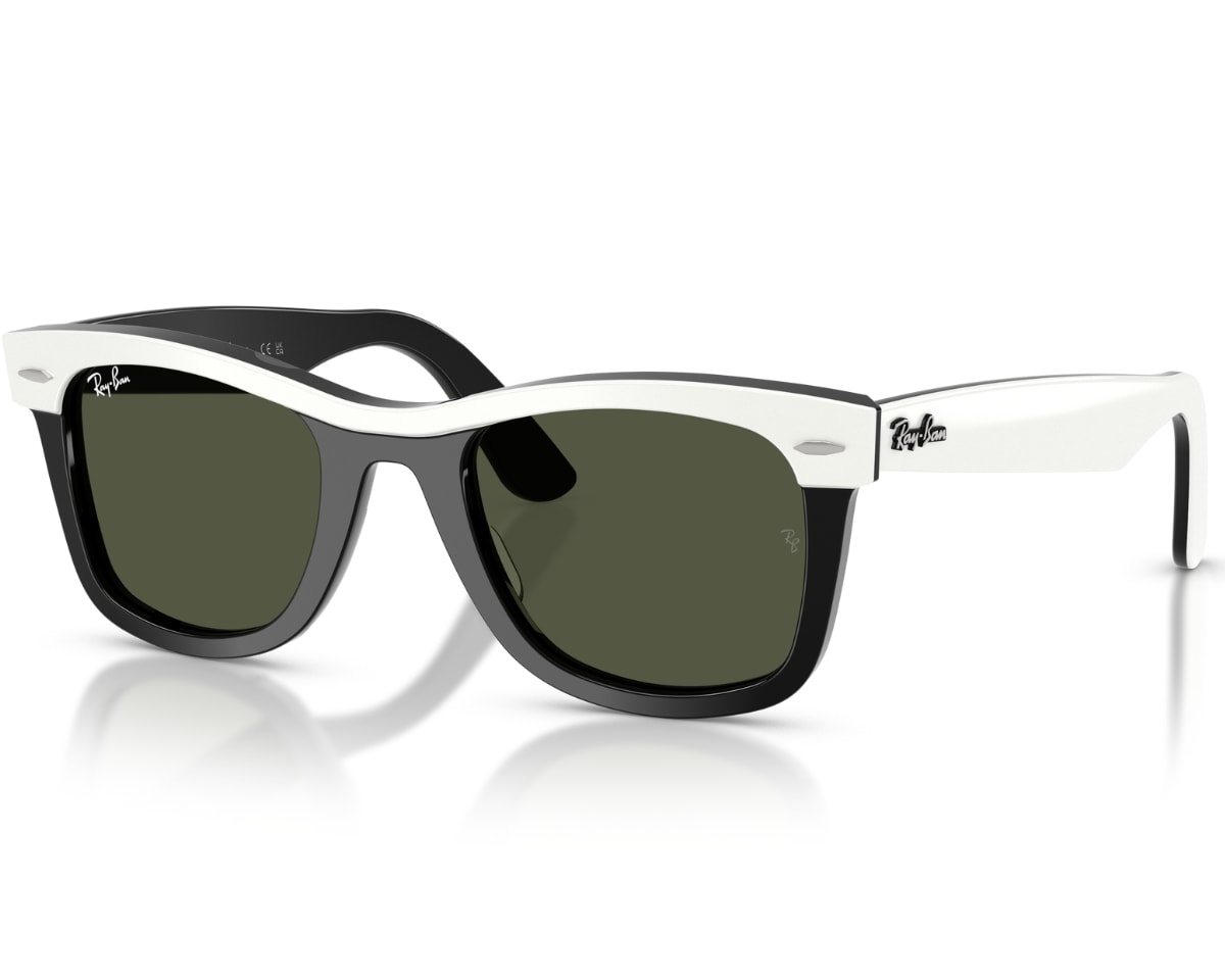 Óculos de Sol Ray Ban Wayfarer Street Neat Branco Preto RB2240 144431-50