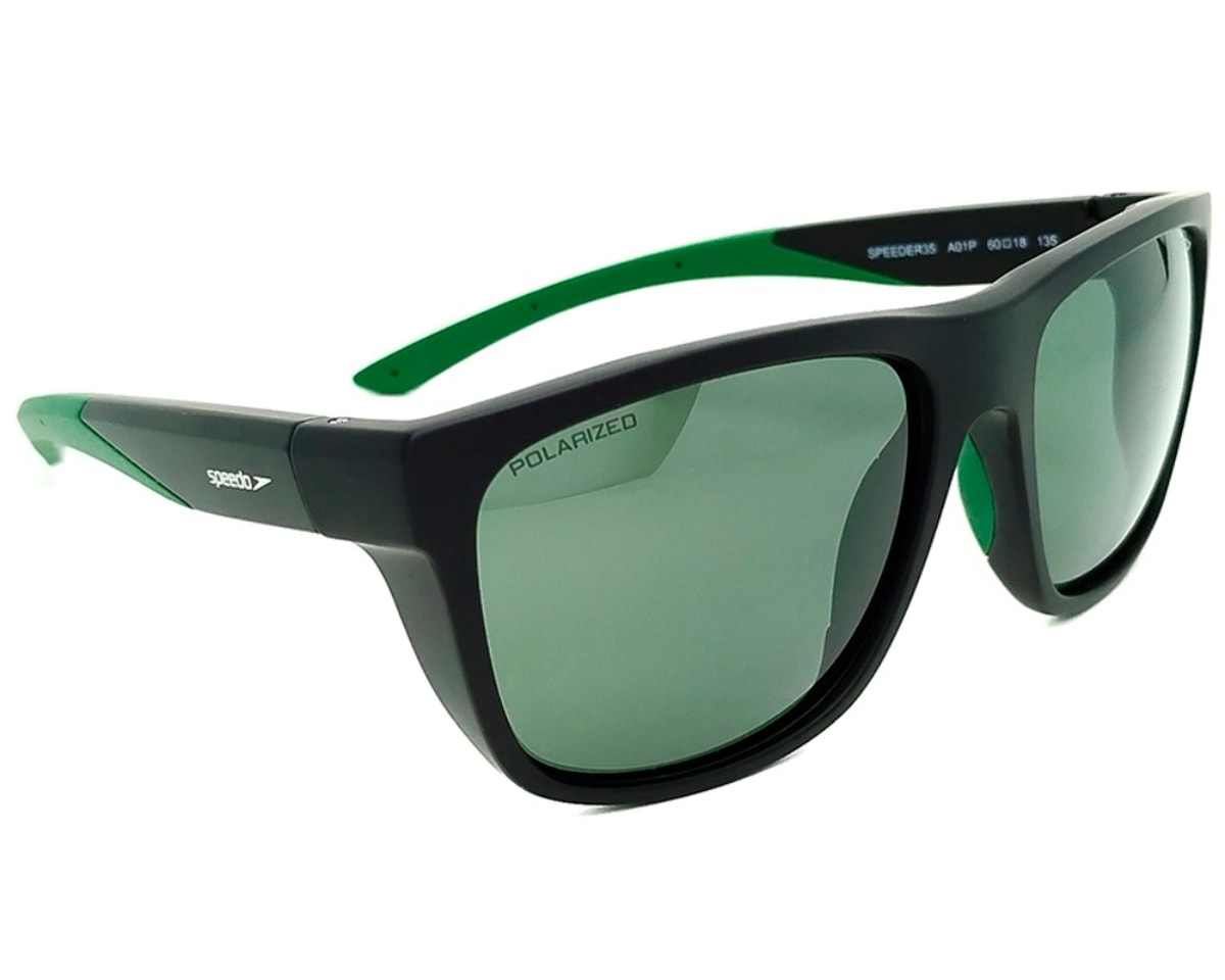 Óculos de Sol Speedo Speeder 35 A01P-60 Preto Fosco Polarizado