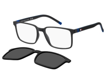 Óculos de Sol Tommy Hilfiger Clip On Preto Fosco Polarizado TH2377/C 003-54