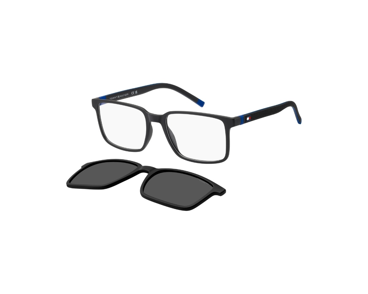 Óculos de Sol Tommy Hilfiger Clip On Preto Fosco Polarizado TH2377/C 003-54