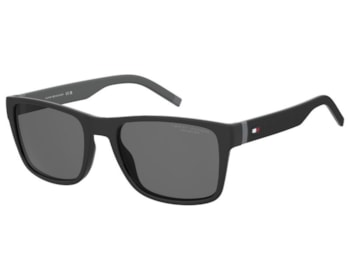 Óculos de Sol Tommy Hilfiger Sporty Preto Fosco Polarizado TH 2375/S-807-56