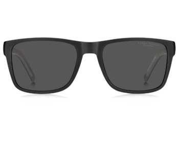 Óculos de Sol Tommy Hilfiger Sporty Preto Fosco Polarizado TH 2375/S-807-56