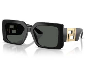 Óculos de Sol Versace Iconic Preto Brilho VE4505U GB187-55