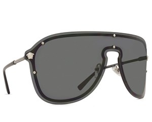 Óculos de Sol Versace Preto com Detalhe Prata VE2180 1000/87-44