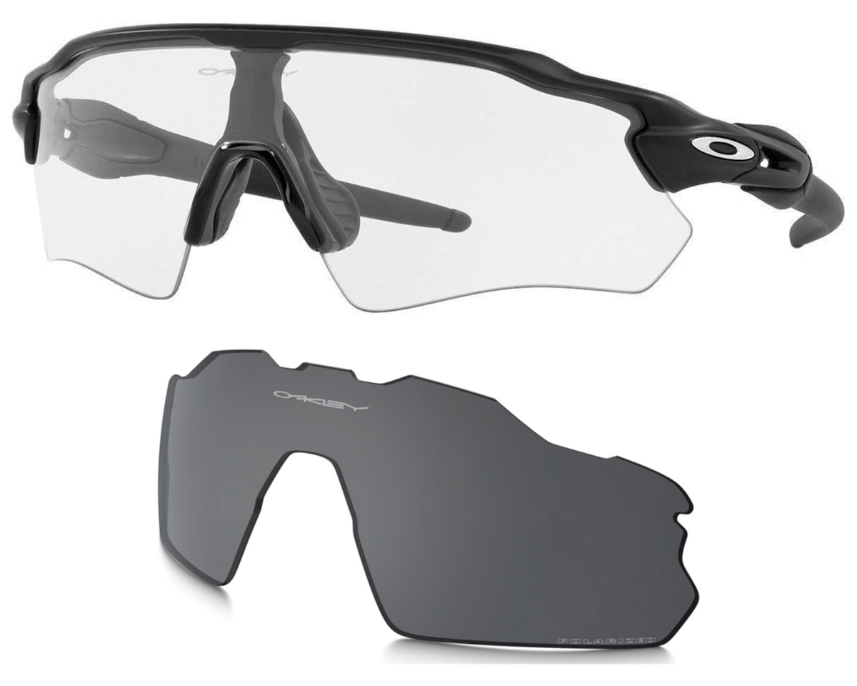 Óculos Oakley Radar Ev Path Clear + Black Iridium Polarized