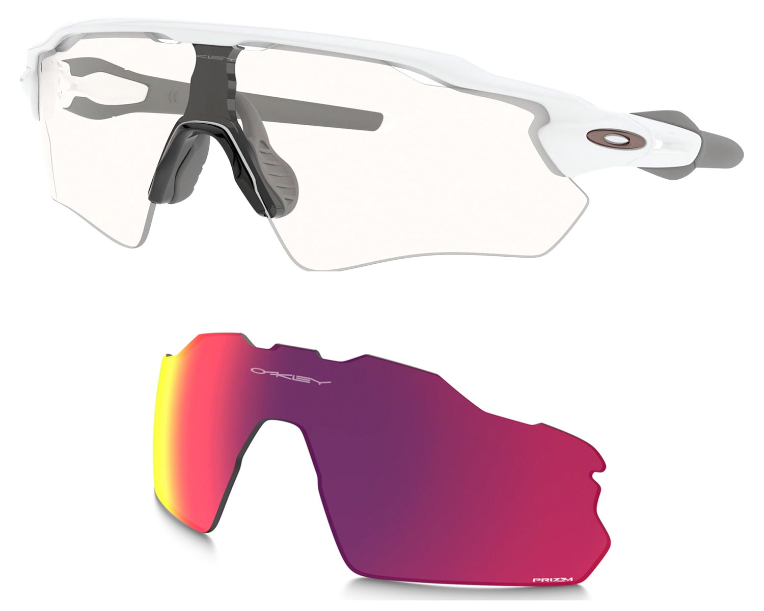 Óculos Oakley Radar Ev Path White Clear + Lente Prizm Road - Officina 7