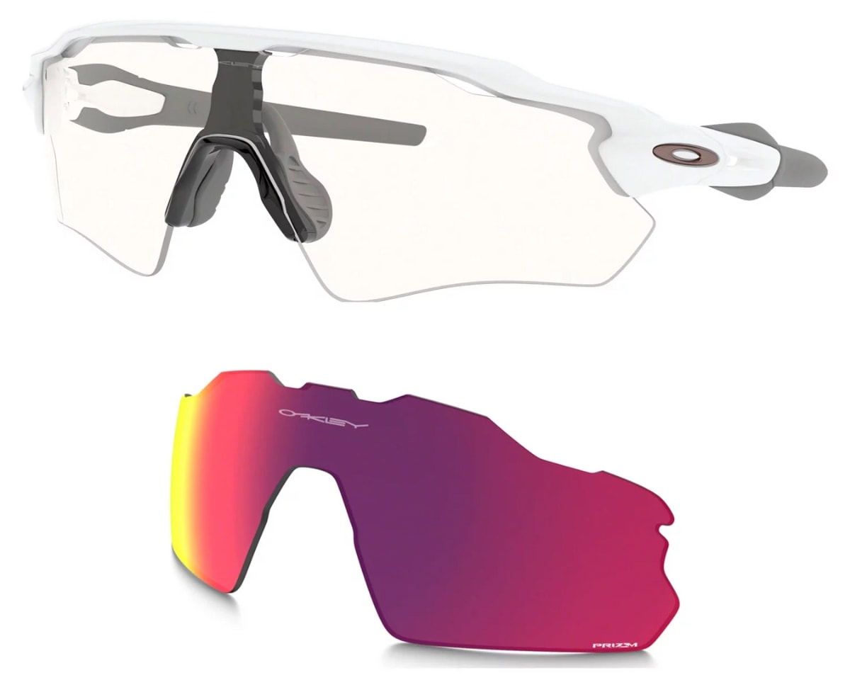 Óculos Oakley Radar Ev Path White Clear + Lente Prizm Road