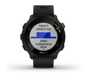 Relógio Garmin Forerunner 55 Preto EU Monitor Cardíaco de Pulso com GPS