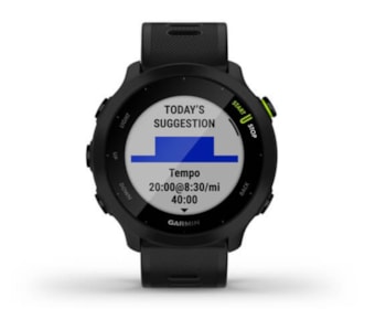 Relógio Garmin Forerunner 55 Preto EU Monitor Cardíaco de Pulso com GPS