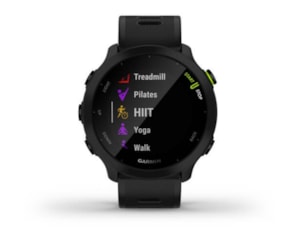 Relógio Garmin Forerunner 55 Preto EU Monitor Cardíaco de Pulso com GPS